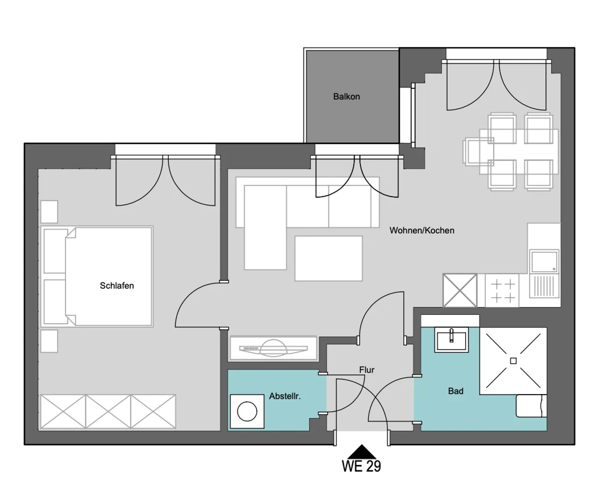 2 Zimmer Wohnung mit 47 m² in Leipzig – Bild 11