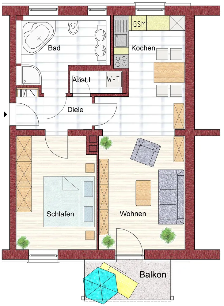 2 room apartment with 65 m² in Augsburg – Photo 8