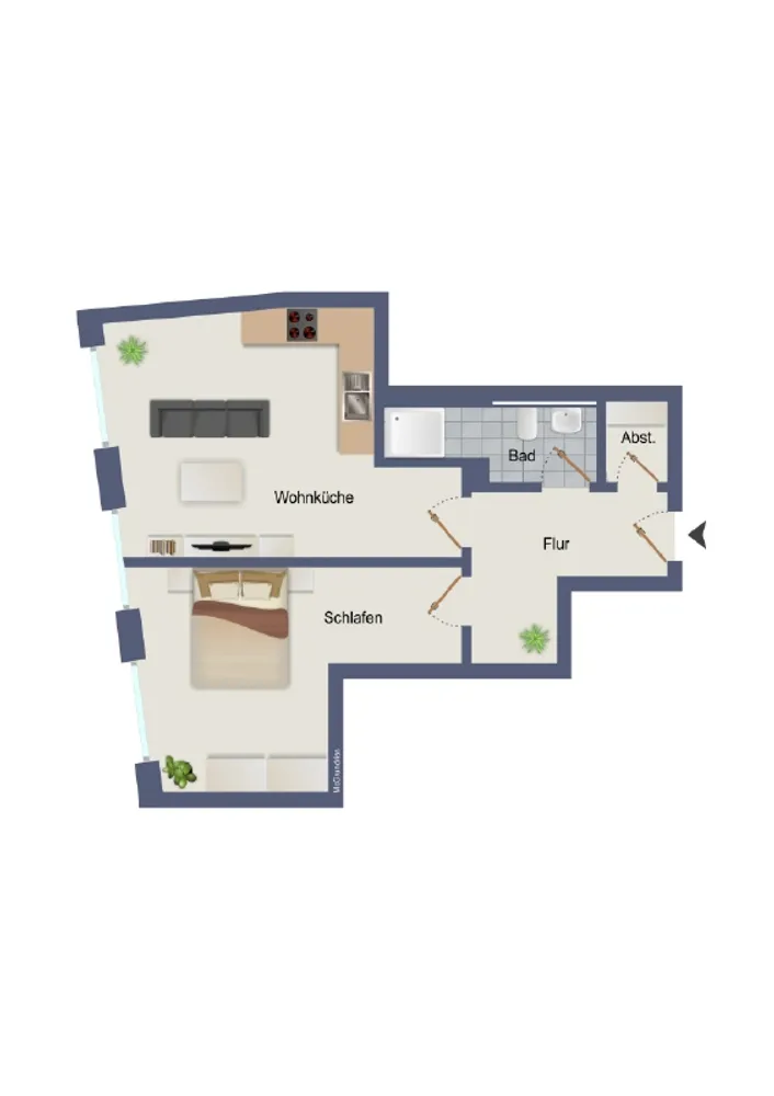 2 Zimmer Wohnung mit 59 m² in Braunschweig – Bild 8