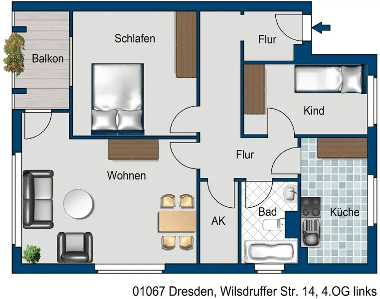 3 Zimmer Wohnung mit 72 m² in Dresden – Bild 5