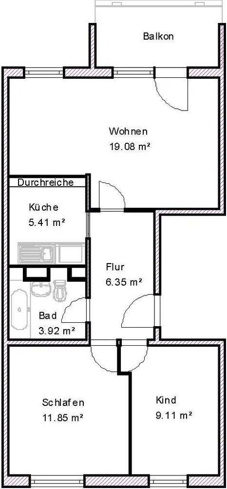 3 room apartment with 57 m² in Magdeburg – Photo 5