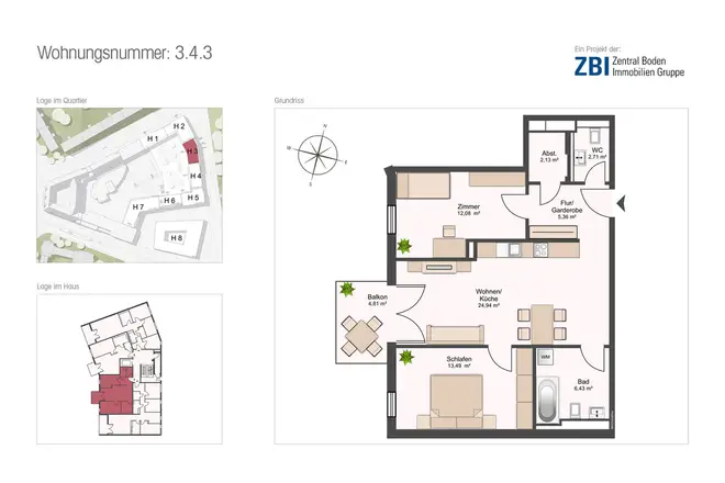 3 Zimmer Wohnung mit 69 m² in Dresden – Bild 3