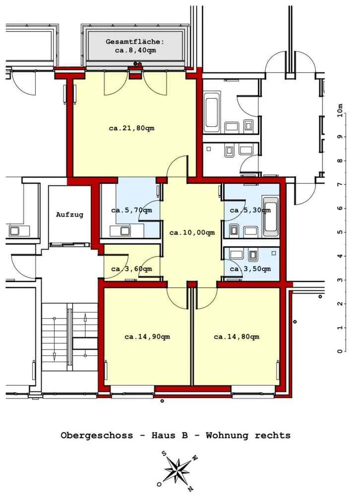 3 Zimmer Wohnung mit 82 m² in Hamburg – Bild 2
