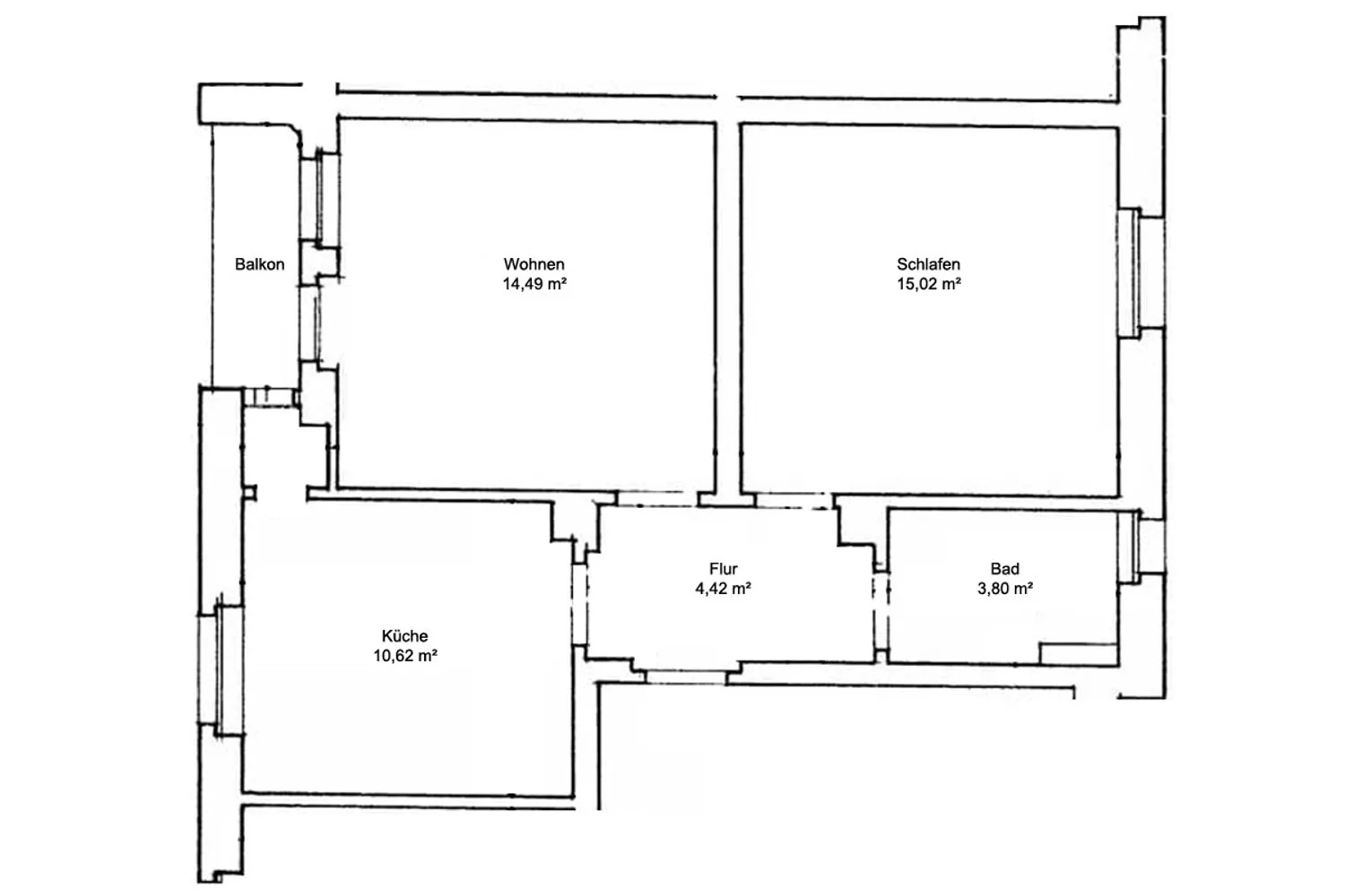 2 Zimmer Wohnung mit 50 m² in Dresden – Bild 2