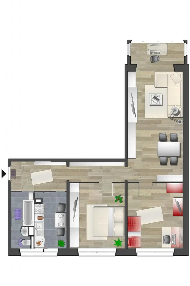 3 Zimmer Wohnung mit 71 m² in Chemnitz – Bild 2