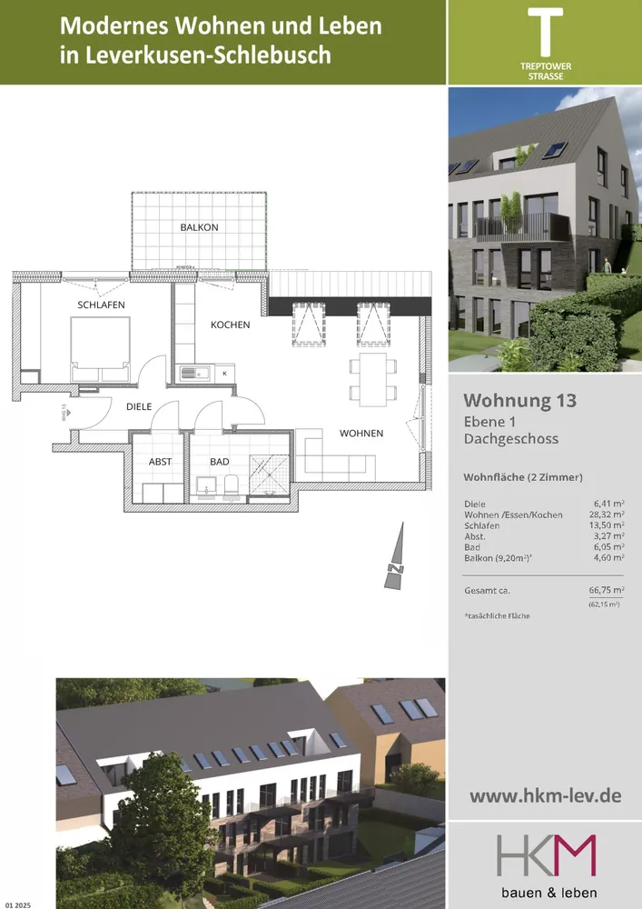 2 Zimmer Wohnung mit 62 m² in Leverkusen – Bild 3