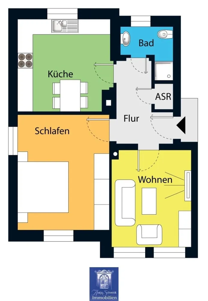 2 Zimmer Wohnung mit 50 m² in Coswig – Bild 1