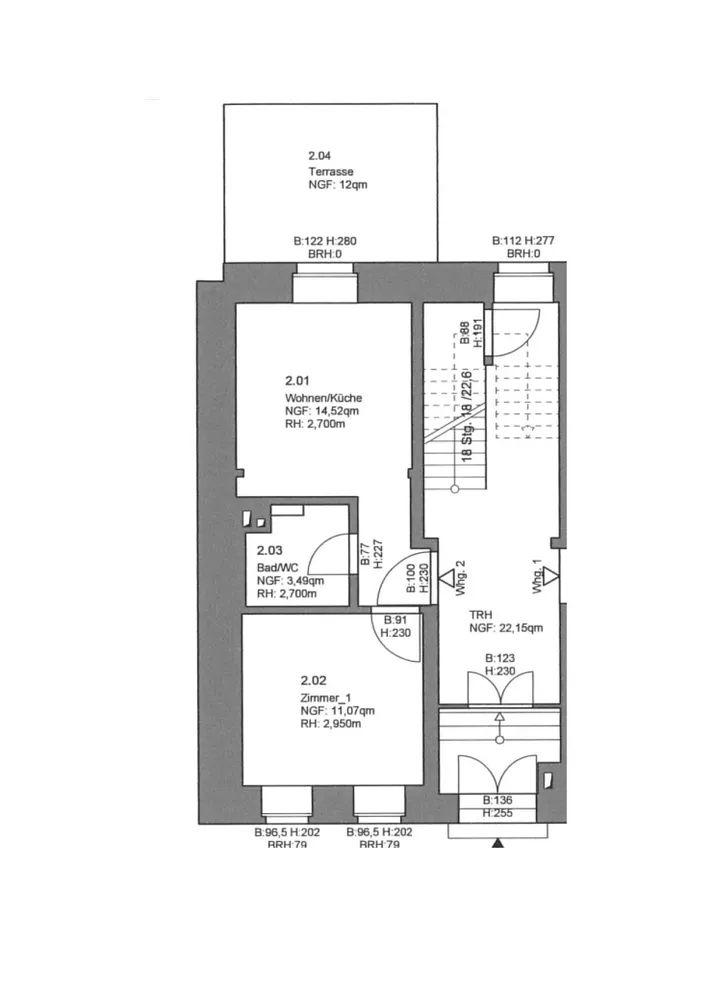 2 Zimmer Wohnung mit 35 m² in Schwerin – Bild 2