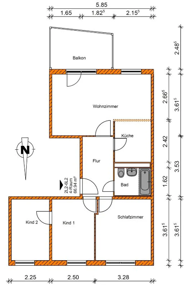 4 Zimmer Wohnung mit 67 m² in Magdeburg – Bild 4