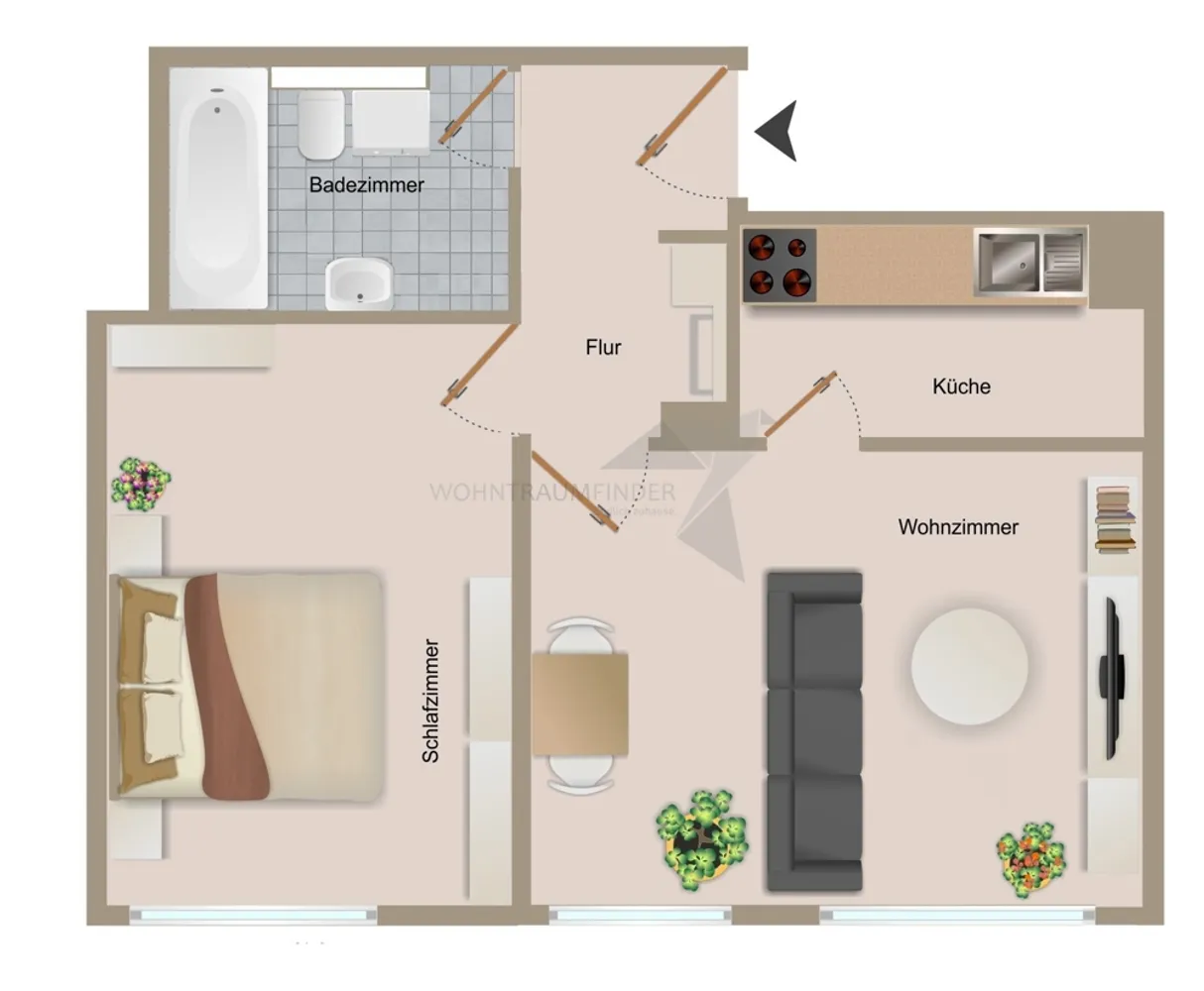 2 room apartment with 43 m² in Zwickau – Photo 7
