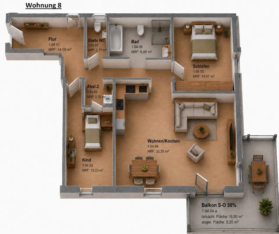 3 Zimmer Wohnung mit 93 m² in Neumünster – Bild 9