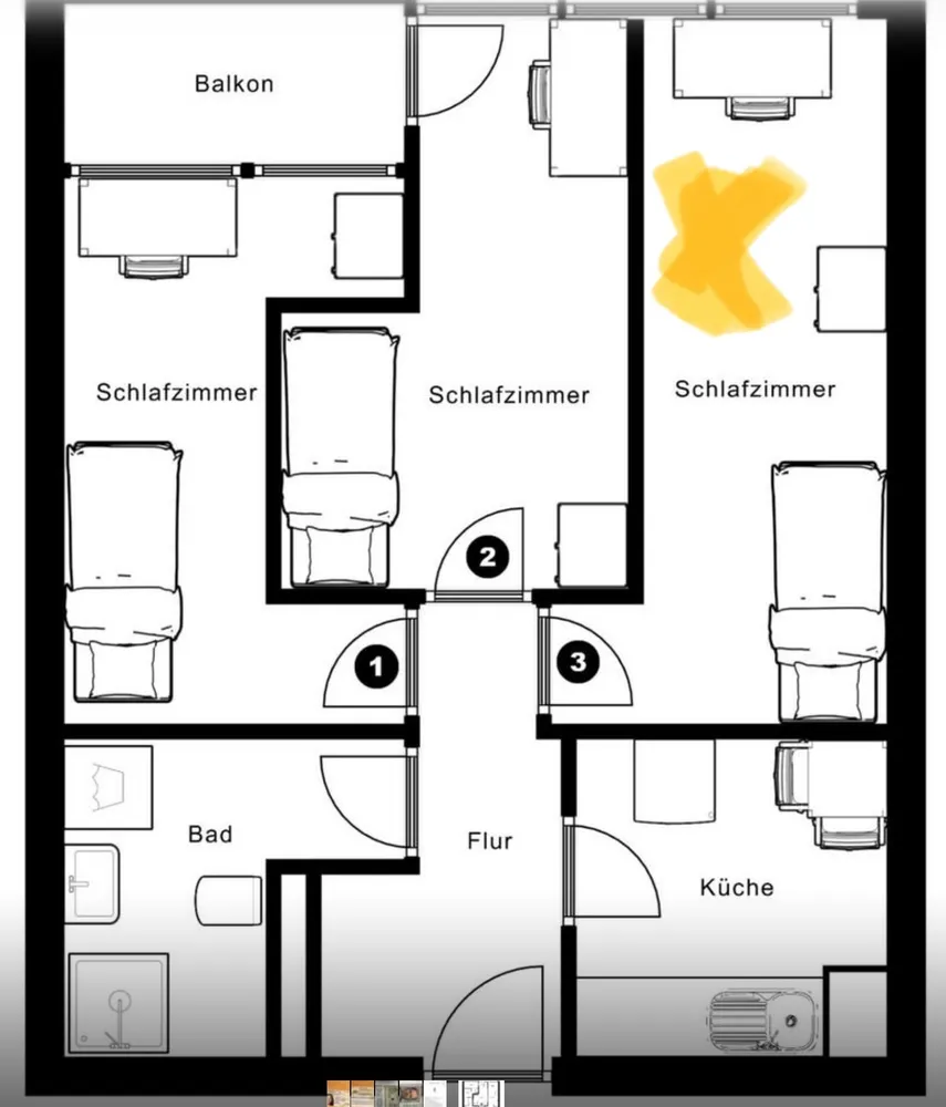 Shared room with 11 m² in Frankfurt am Main – Photo 3