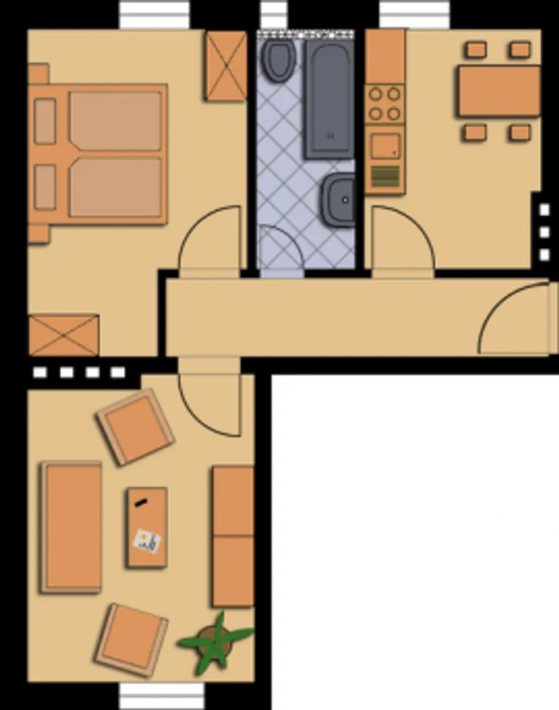 2 Zimmer Wohnung mit 46 m² in Magdeburg – Bild 2