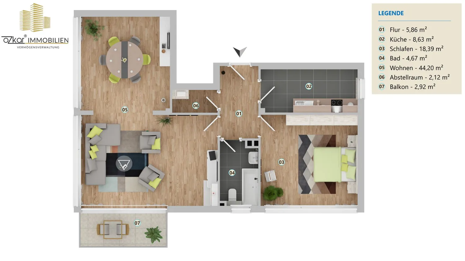 3 Zimmer Wohnung mit 87 m² in Hanau – Bild 4