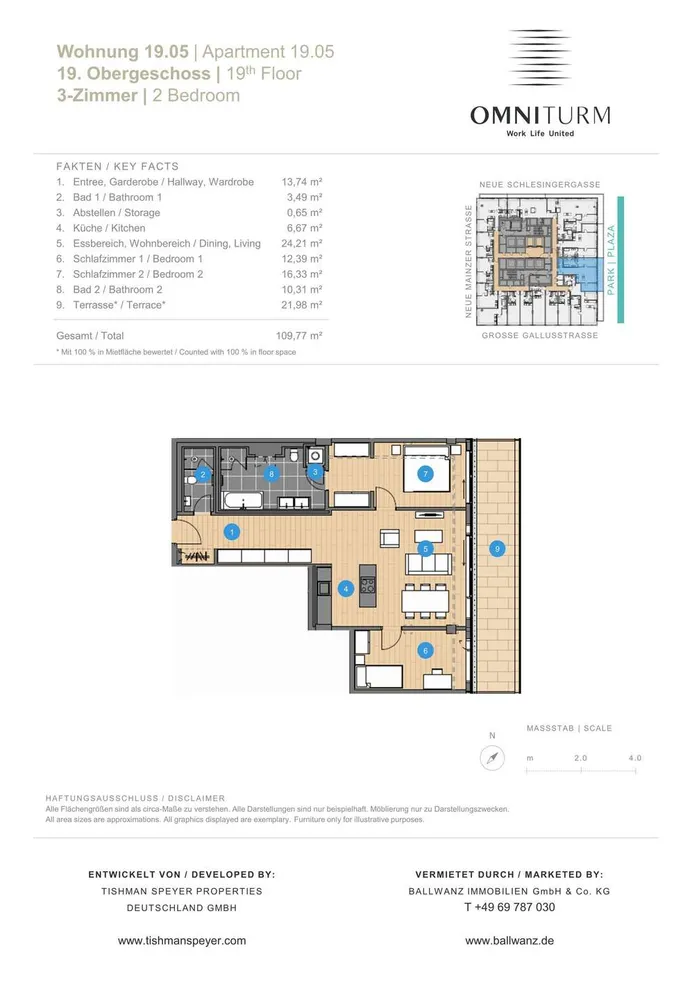 3 room apartment with 109 m² in Frankfurt am Main – Photo 7
