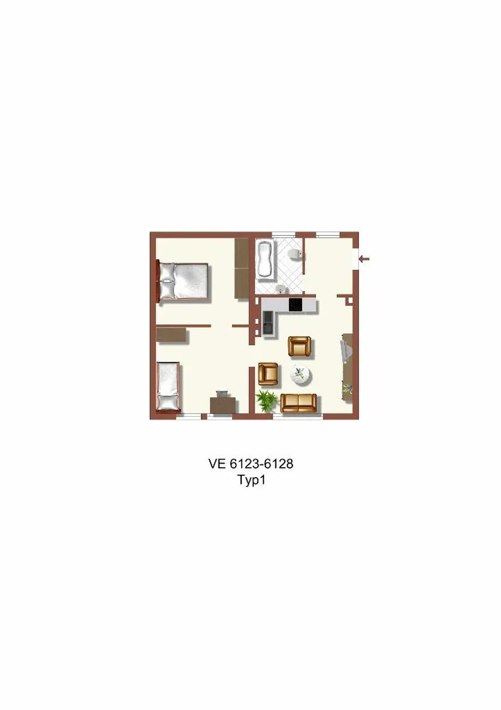3 Zimmer Wohnung mit 56 m² in Duisburg – Bild 2