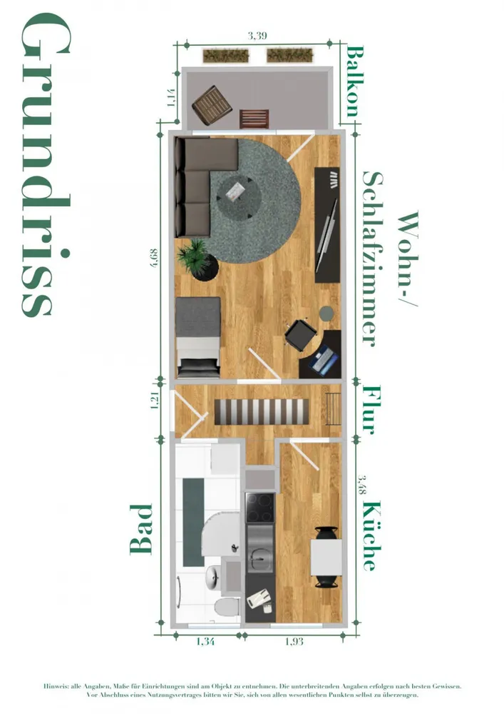 1 Zimmer Wohnung mit 32 m² in Köthen – Bild 5