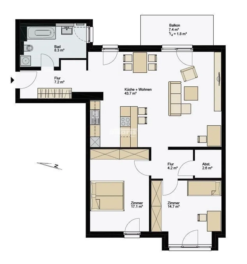 3 Zimmer Wohnung mit 100 m² in Erfurt – Bild 10