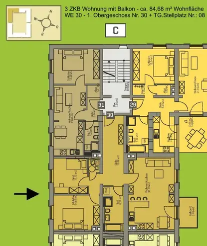 3 room apartment with 85 m² in Augsburg – Photo 4