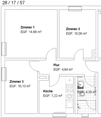 3 room apartment with 52 m² in Kassel – Photo 2