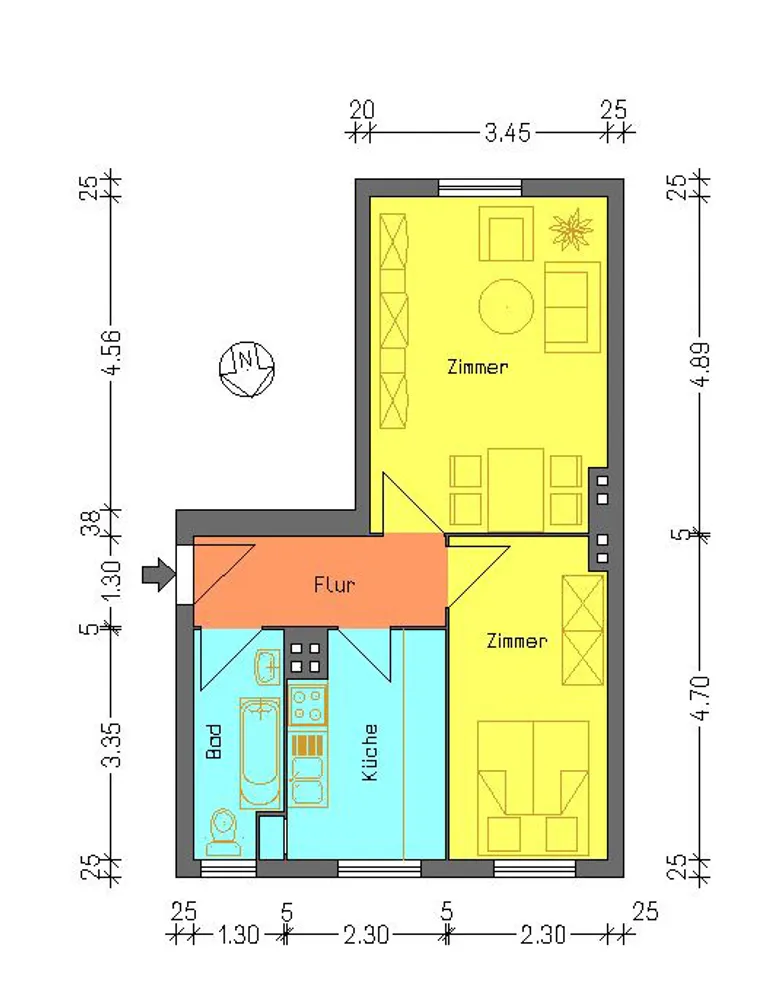 2 Zimmer Wohnung mit 43 m² in Berlin – Bild 2