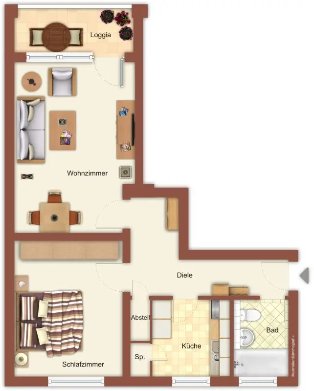 2 Zimmer Wohnung mit 57 m² in Mönchengladbach – Bild 2