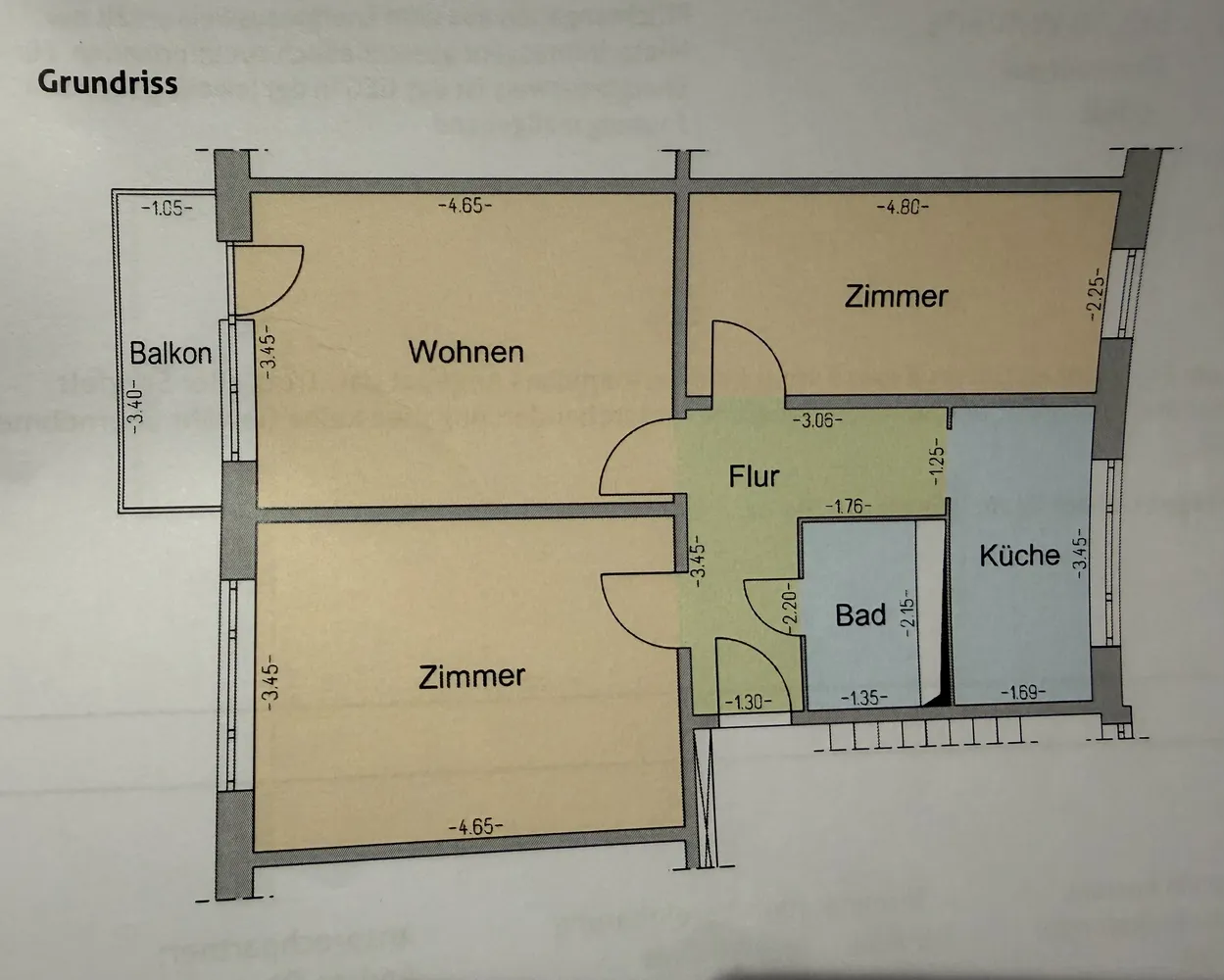 3 Zimmer Wohnung mit 61 m² in Rostock – Bild 2