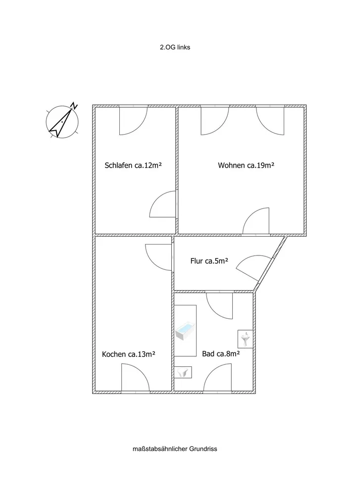 2 Zimmer Wohnung mit 57 m² in Halle (Saale) – Bild 2