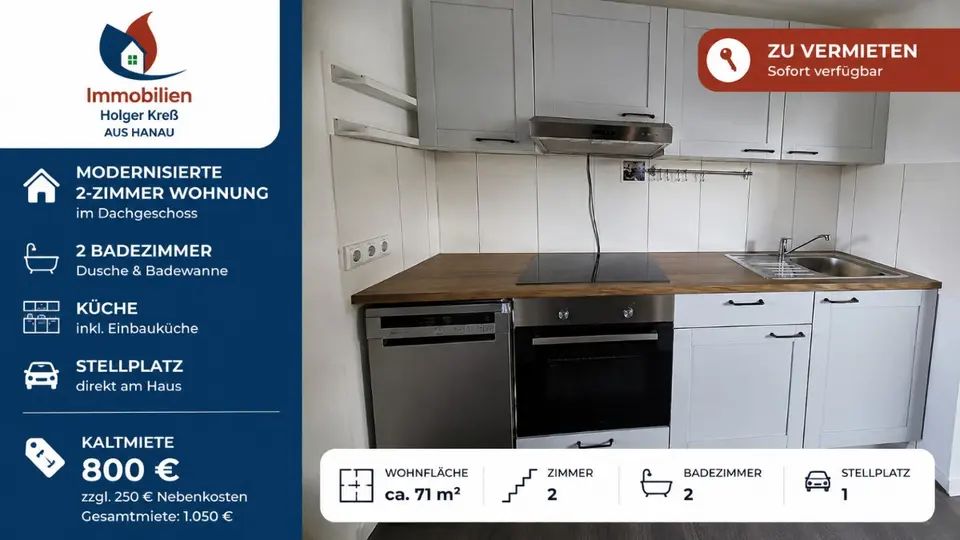 2 room apartment with 71 m² in Hanau – Photo 4