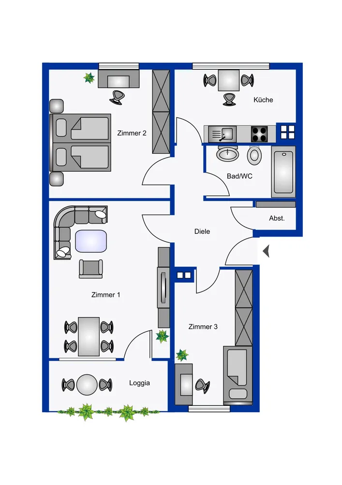 3 Zimmer Wohnung mit 76 m² in Dortmund – Bild 3
