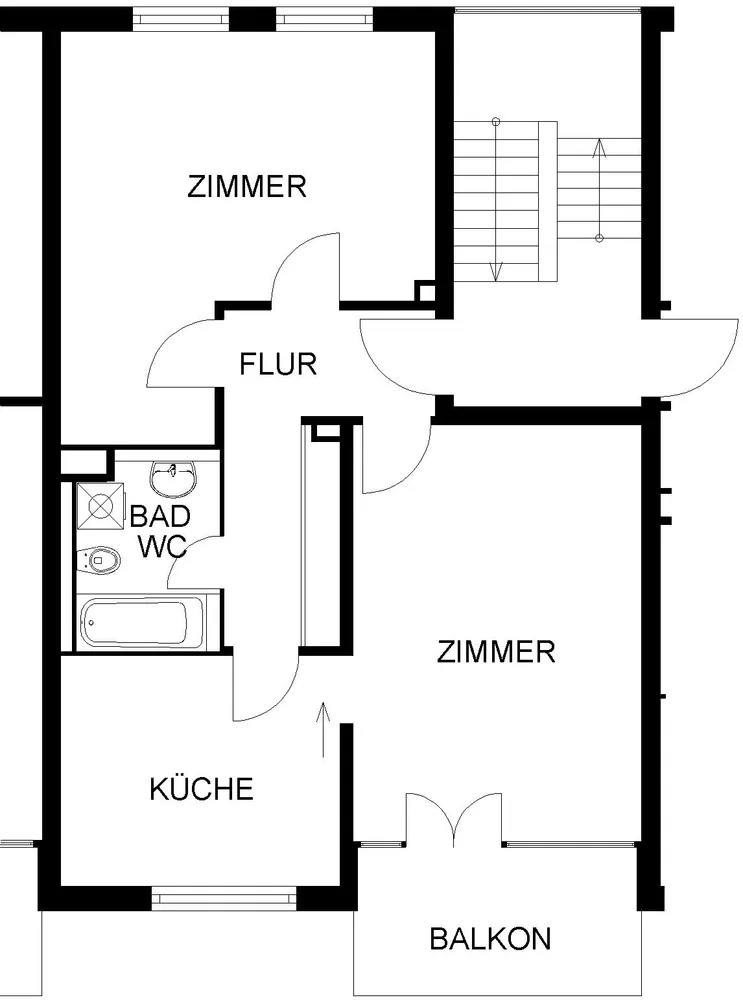 2 Zimmer Wohnung mit 66 m² in Hagen – Bild 2