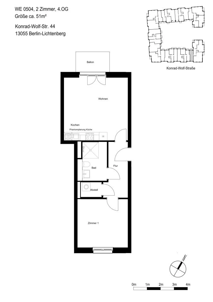 2 Zimmer Wohnung mit 51 m² in Berlin – Bild 2