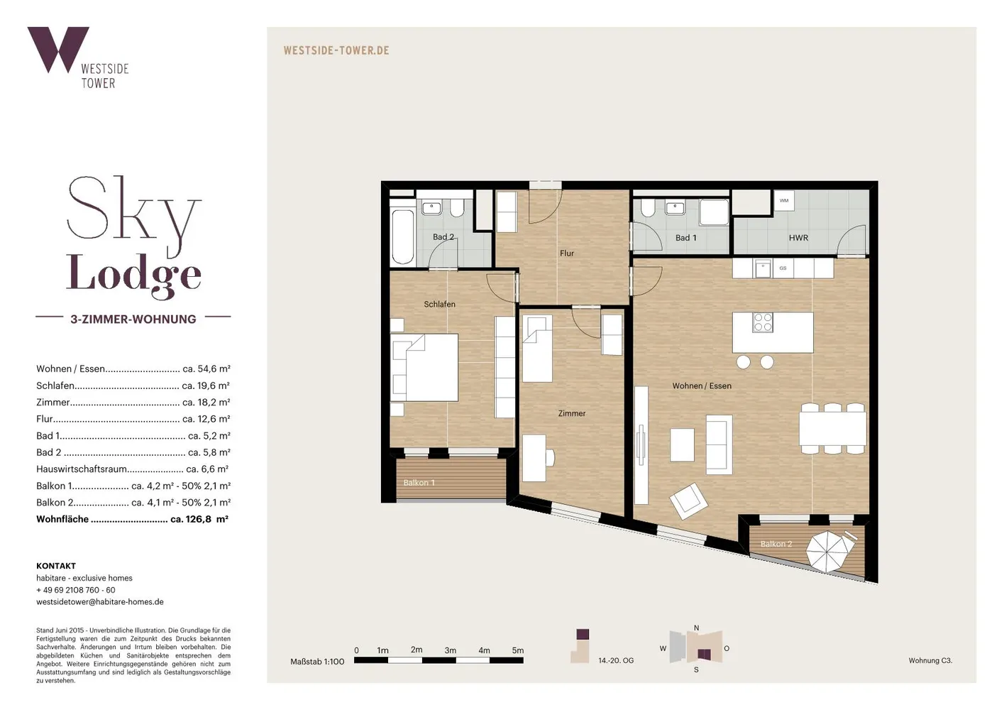 3 room apartment with 127 m² in Frankfurt am Main – Photo 9