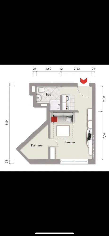 1 Zimmer Wohnung mit 27 m² in Berlin – Bild 1