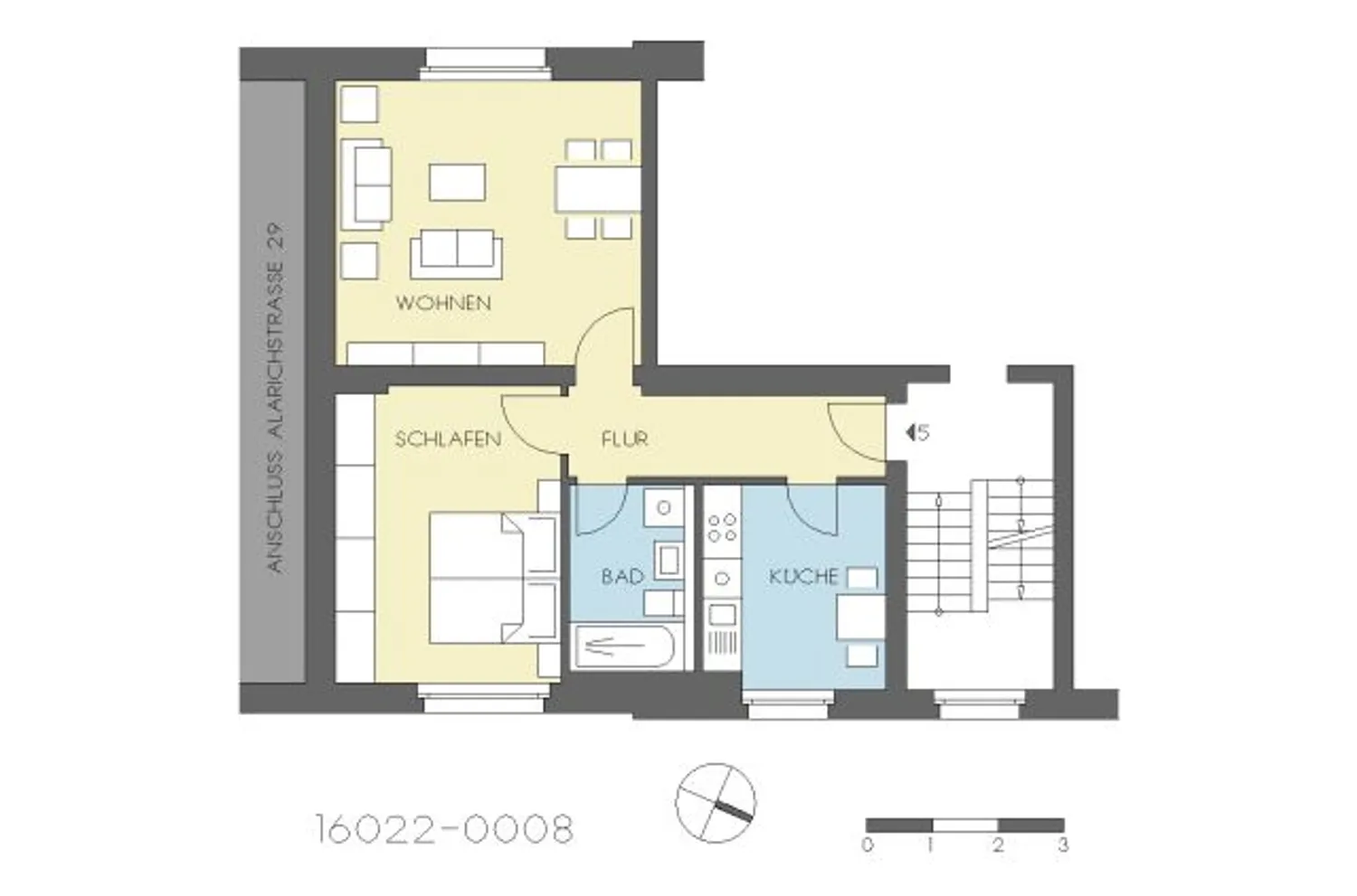 2 room apartment with 53 m² in Wuppertal – Photo 3