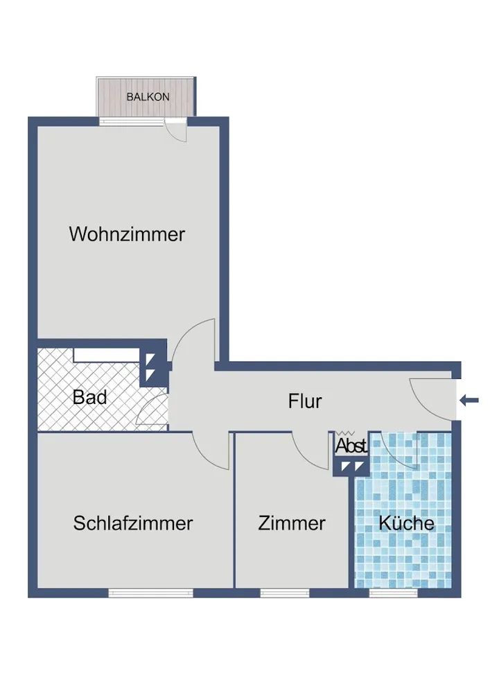 3 Zimmer Wohnung mit 55 m² in Frankfurt am Main – Bild 3