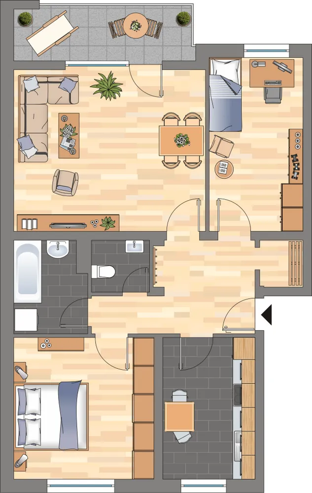 3 Zimmer Wohnung mit 80 m² in Duisburg – Bild 2