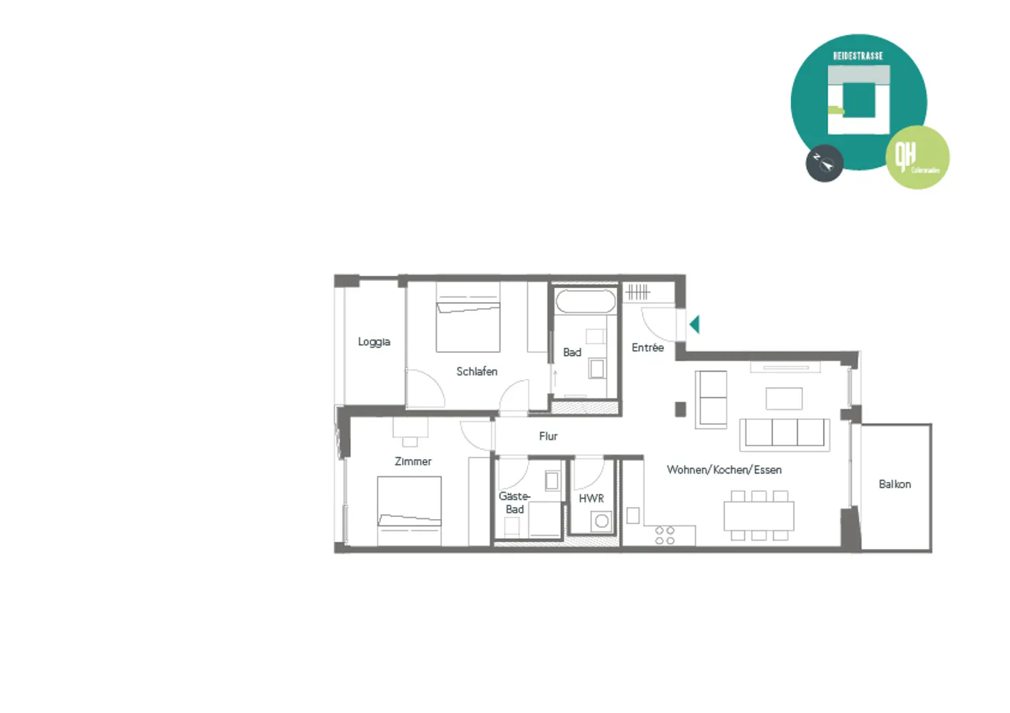 3 Zimmer Wohnung mit 89 m² in Berlin – Bild 2