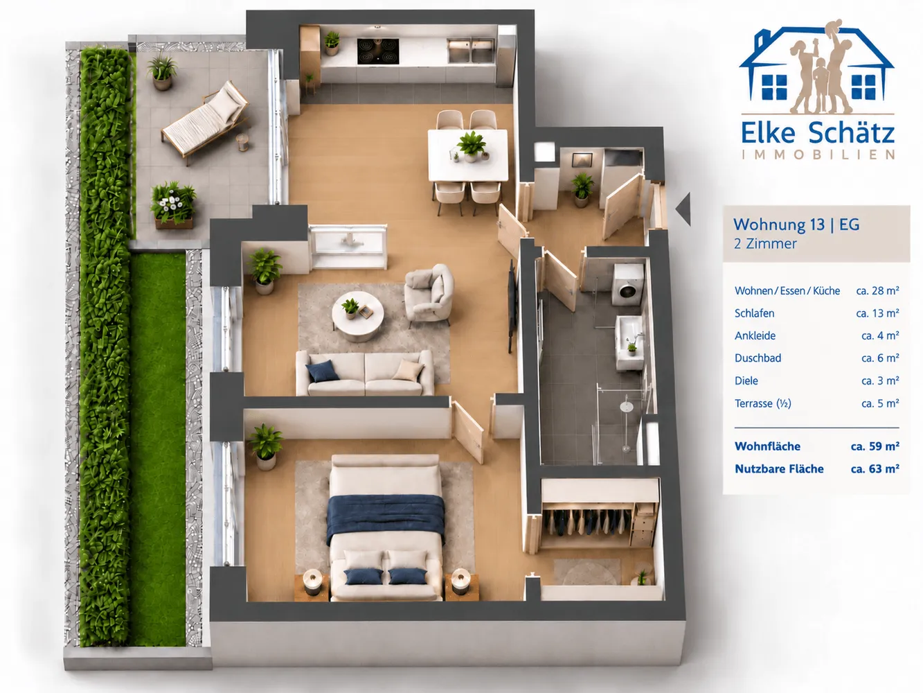 2 room apartment with 59 m² in Munich – Photo 8