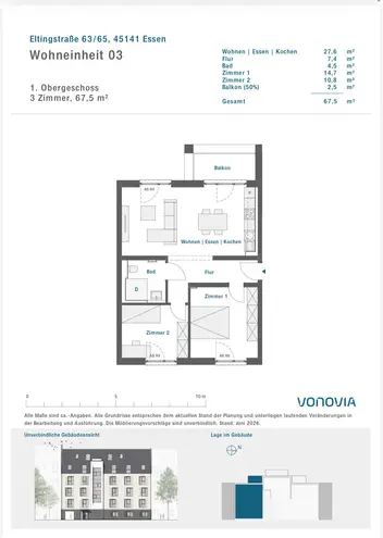 3 Zimmer Wohnung mit 68 m² in Essen – Bild 5