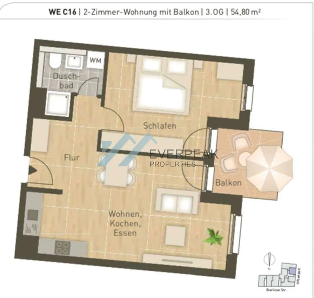 2 Zimmer Wohnung mit 55 m² in Berlin – Bild 9