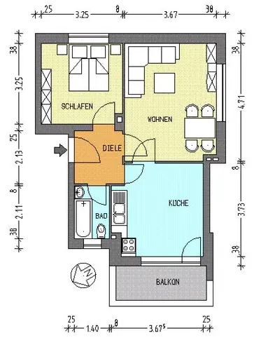 2 Zimmer Wohnung mit 47 m² in Berlin – Bild 2