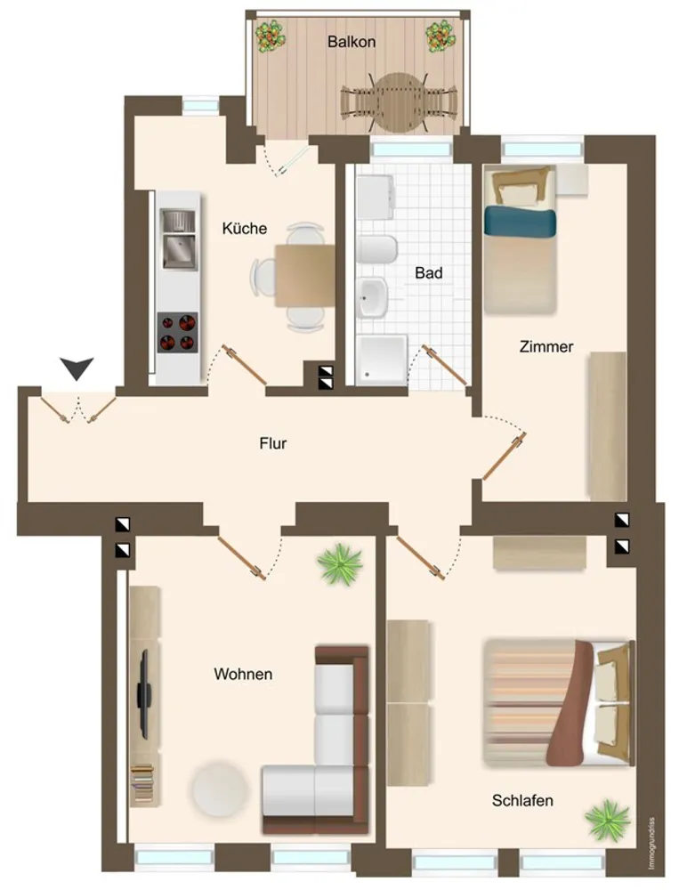3 Zimmer Wohnung mit 76 m² in Halle (Saale) – Bild 4
