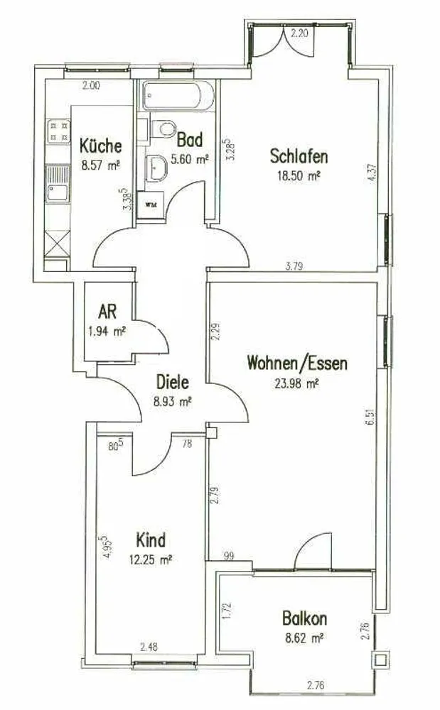 3 Zimmer Wohnung mit 82 m² in Berlin – Bild 2