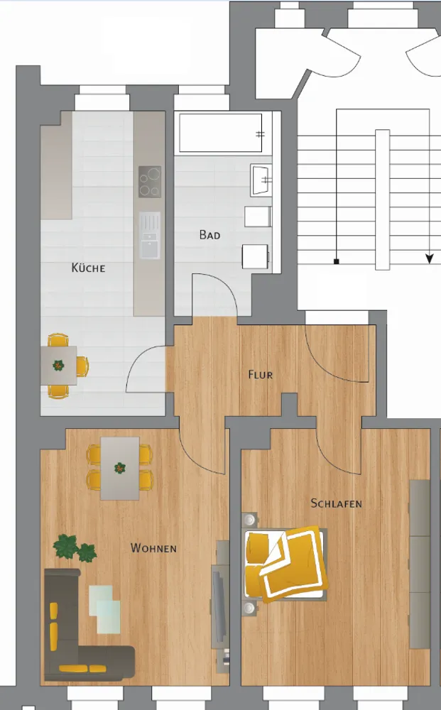 2 Zimmer Wohnung mit 61 m² in Leipzig – Bild 2