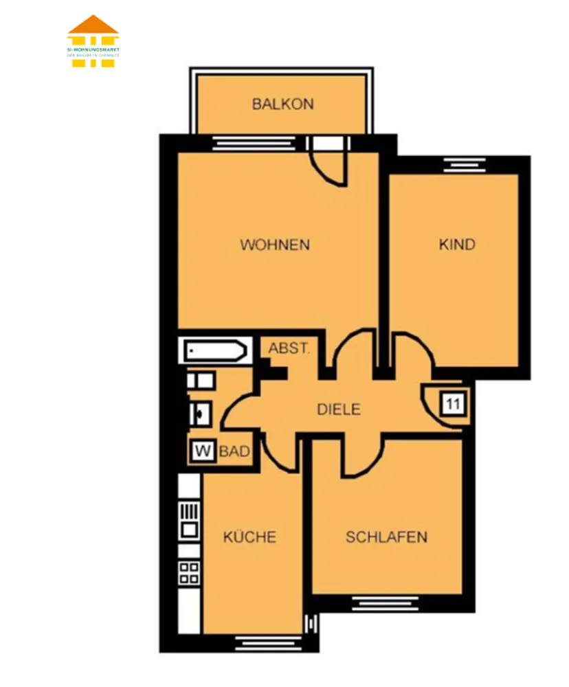 3 room apartment with 72 m² in Chemnitz – Photo 4