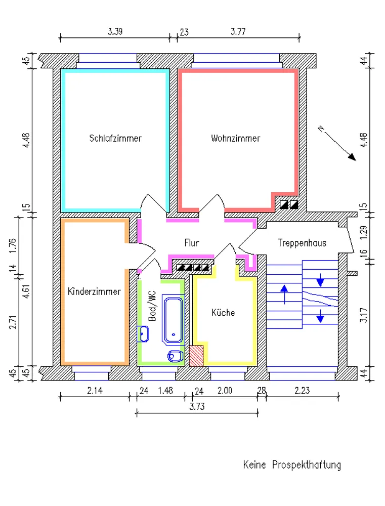3 Zimmer Wohnung mit 57 m² in Chemnitz – Bild 2