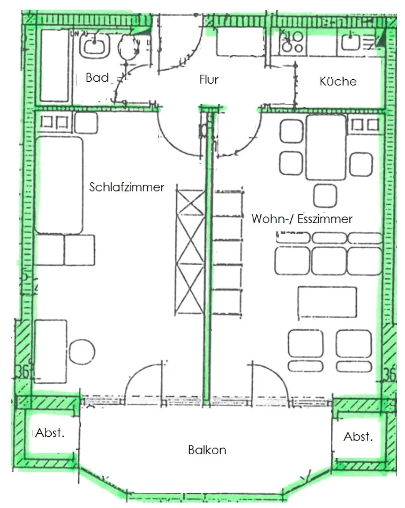 2 Zimmer Wohnung mit 57 m² in Marburg – Bild 3