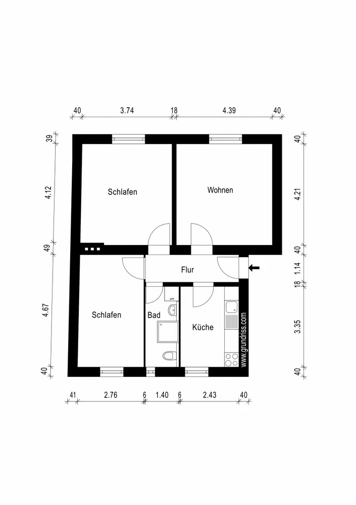 3 room apartment with 64 m² in Magdeburg – Photo 3