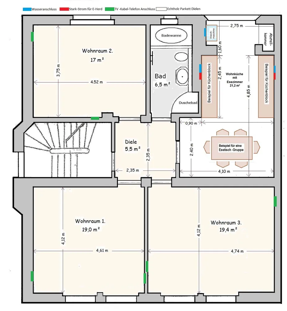 3 Zimmer Wohnung mit 90 m² in Wuppertal – Bild 2